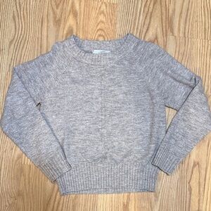 LOFT Heather Gray Crew Neck Sweater